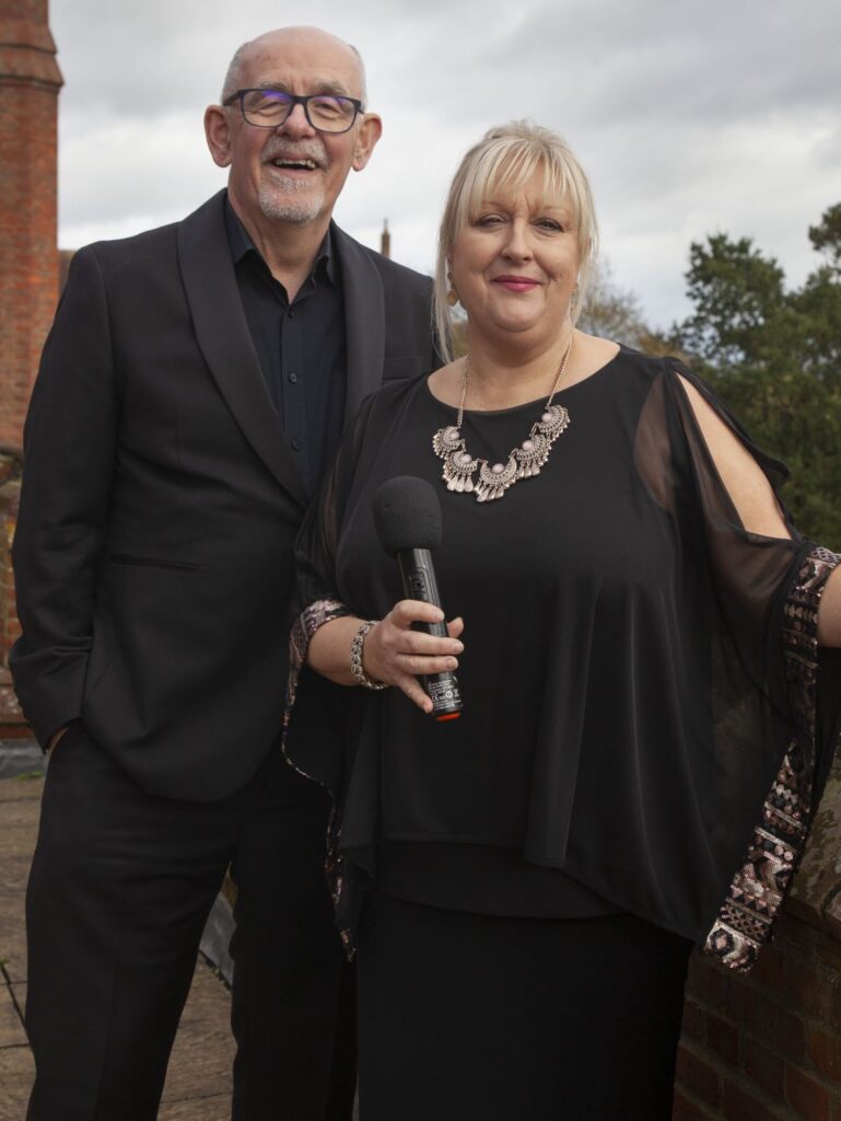 The Vocalists of the Front Row Big Band, Martin Eaton and Lindsey Ball. Their vocal abilities cover Ella Fitzgerald, Michael Bublé, Nat King Cole, and Nina Simone. Performed across Norwich, Diss, Thetford, and East Anglia.