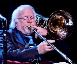 Chris on Bass trombone, performing with the Front Row Big Band in Norwich, Norfolk, UK. The Front Row Big Band are also able to perform in Suffolk, Cambridge, Essex, Lincolnshire, and other surrounding counties. 